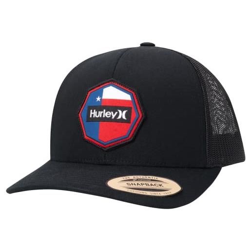 Hurley cappello da uomo - ultra destination snap back trucker cap, texas, taglia unica
