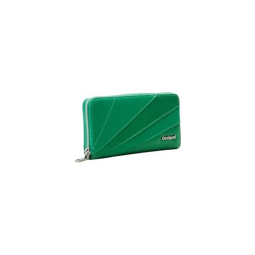 Desigual mone_machina fiona, portafoglio tri-fold da donna, verde, 20.5