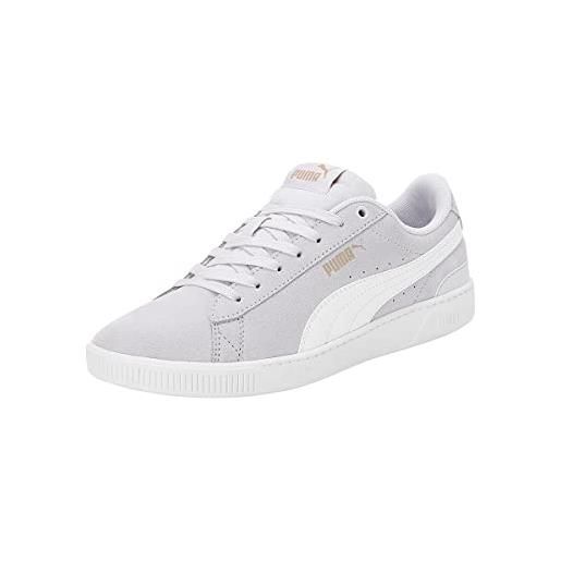 PUMA women's fashion shoes vikky v3 lthr trainers & sneakers, PUMA white-rose dust-PUMA gold, 36