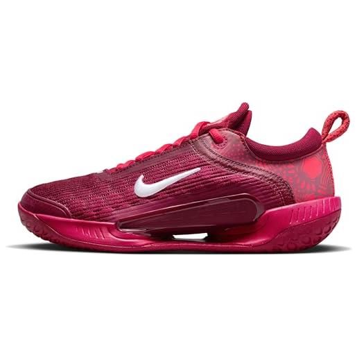 Nike w zoom court nxt hc, basso donna, noble red white ember glow, 44.5 eu