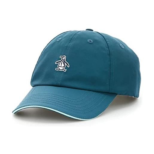 Original Penguin cappello da baseball con cinturino regolabile con logo performance, corallo blu. , taglia unica