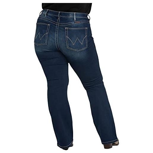 Wrangler ultimate riding q-baby boot cut jean jeans, nr wash, 3w x 34l donna