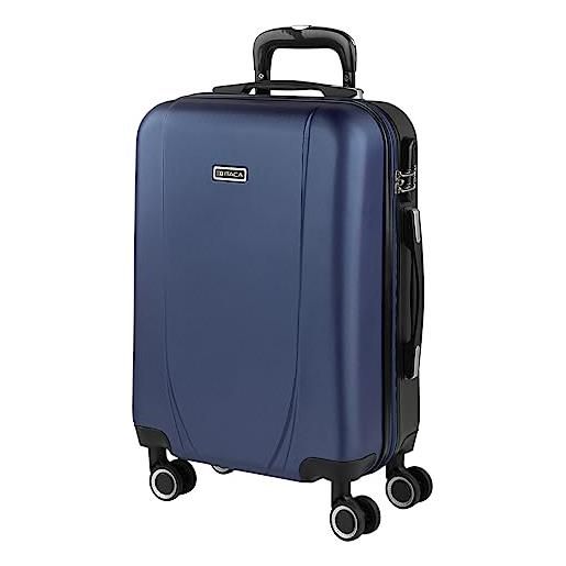 ITACA - valigia bagaglio a mano 55x40x20 - trolley bagaglio a mano, trolley cabina, valigie, trolley 55x40x20 71150, blu navy-antracite