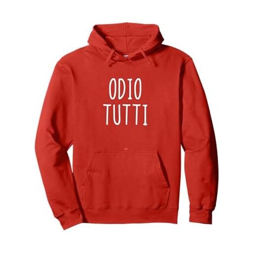 Odio Tutti Tees odio tutti simpatica divertente ironica felpa con cappuccio