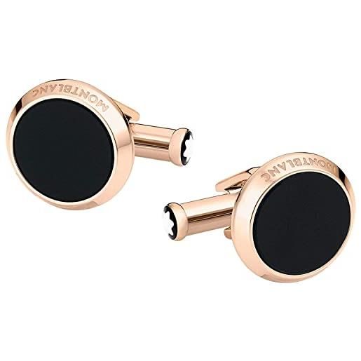 Montblanc cufflinks steel red gold colored pvd