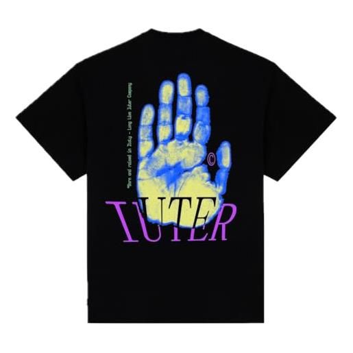 Iuter t-shirt hand tee maglia manica corta nero limited originale milano 2024 (xl)