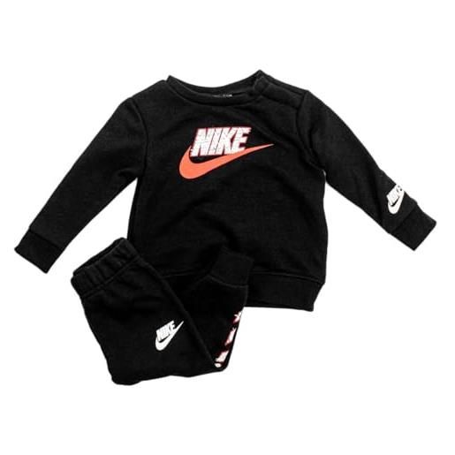Nike tuta da bambini let's be real nera, codice 86k514-023, 3 anni