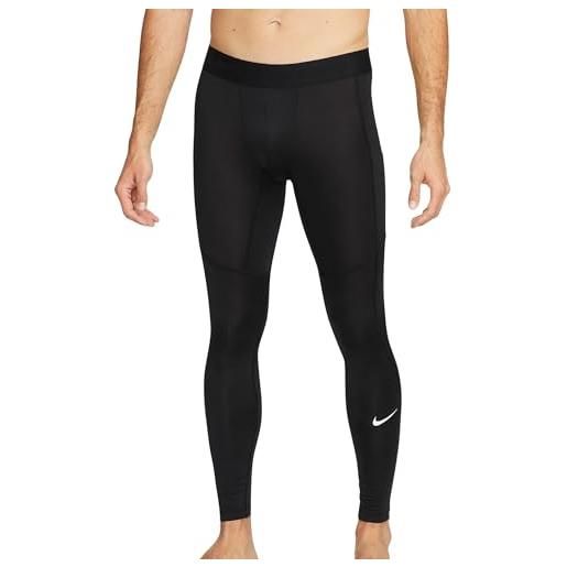 Nike fb7952-010 m np df tight pantaloni sportivi uomo black/white taglia m