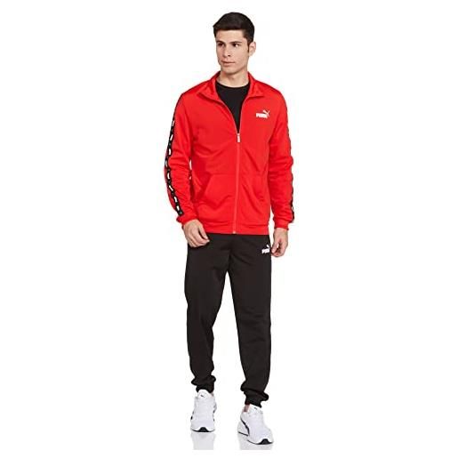 PUMA tape poly suit cl tuta, rosso (high risk red), s uomo