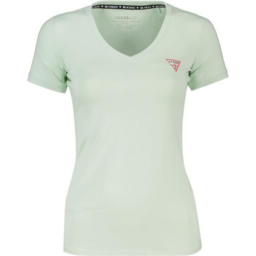GUESS t-shirt scollo v mini logo donna