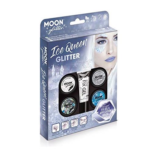 Moon Glitter kit glitter regina dei ghiacci by Moon Glitter - 100% glitter cosmetico per viso, corpo, unghie, capelli e labbra