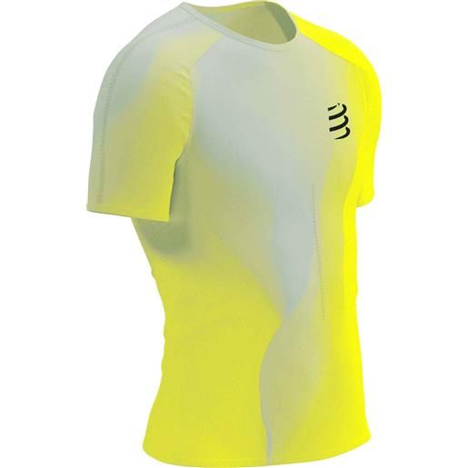 Compressport - t-shirt da running - performance ss tshirt m safe yellow per uomo - taglia s, m, l - giallo
