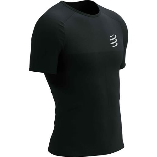 Compressport - t-shirt da running - performance ss tshirt m white per uomo - taglia s, m, l, xl - nero