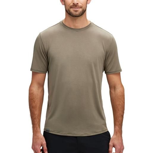 Hoka - t-shirt da trail/running - Hoka essential tee m slate per uomo - taglia m, xl - kaki