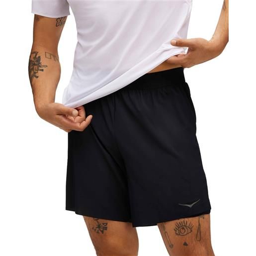 Hoka - shorts da trail/running - glide 7'' 2-in-1 short m black per uomo - taglia s, m, l, xl - nero