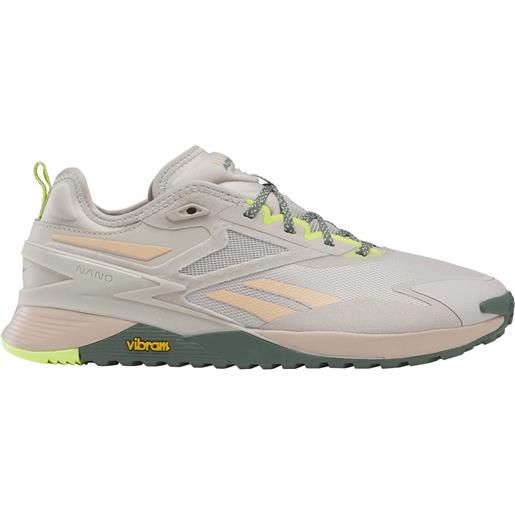 Reebok - scarpe da ginnastica comode - nano x3 adventure moon stone/pinstu/peaglo per donne - taglia 37.5,38.5,40,40.5,41,42,43 - grigio