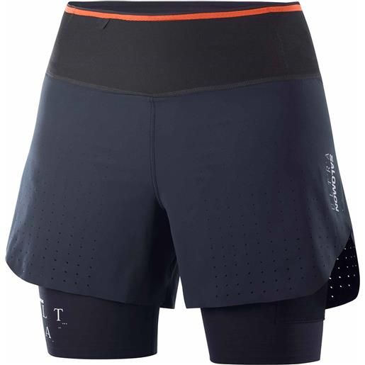Salomon - shorts leggeri e traspiranti - s/lab ultra fdh 2in1 short w night sky/night sky per donne - taglia xs, s, m - blu navy