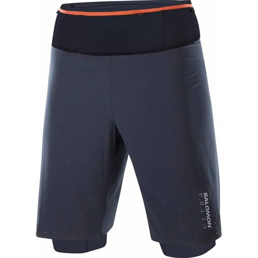 Salomon - shorts leggeri e traspiranti - s/lab ultra fdh 2in1 short m night sky/night sky per uomo - taglia s, m, l - blu navy