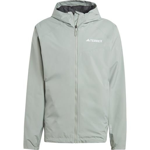 Adidas - giacca da pioggia multiuso - multi 2l rain jacket silgrn per uomo - taglia s, m, l, xl - verde