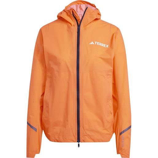 Adidas - giacca da trail/running da donna - xperior light rain jacket w seimor per donne in pelle - taglia s, m - arancione