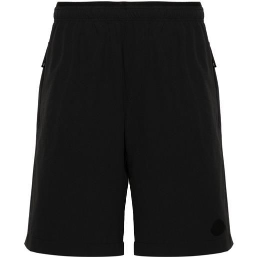 Moncler shorts con vita elasticizzata - nero