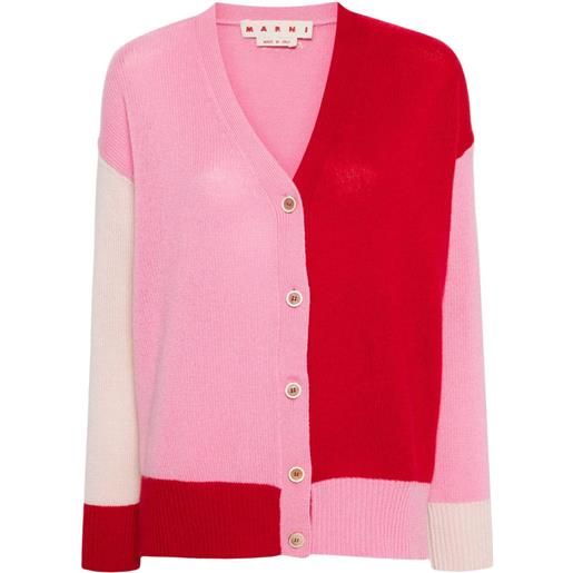 Marni cardigan con design color-block - rosa