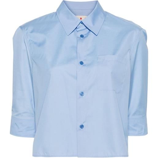 Marni camicia crop - blu