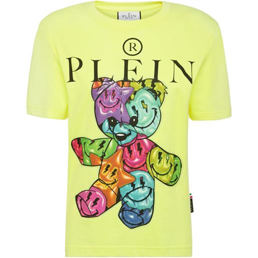Philipp Plein t-shirt con spalline imbottite - giallo
