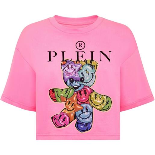 Philipp Plein t-shirt con stampa teddy bear - rosa
