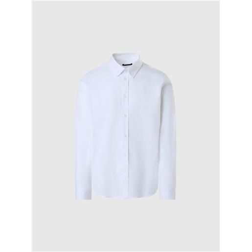 North Sails - camicia in popeline stretch, white