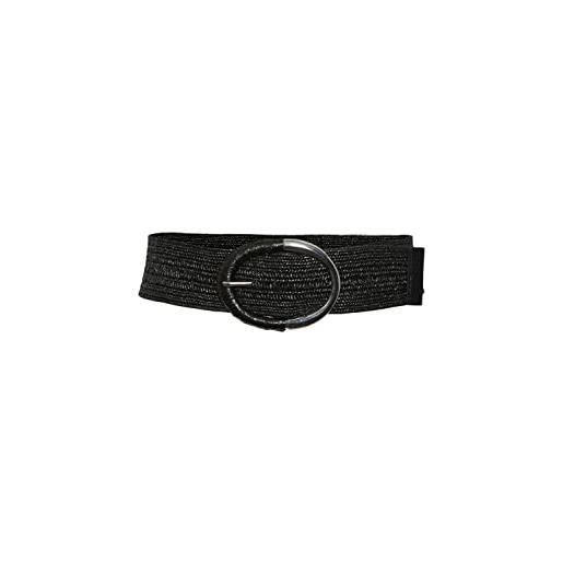 PIECES pctaryn waist straw belt noos cintura, nero, 80 cm donna