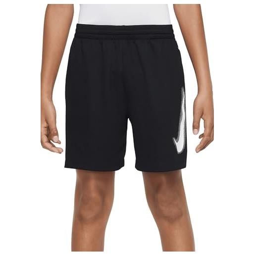 Nike b df multi + pantaloncini gx t-shirt, nero/bianco/bianco, 86 unisex-bambini
