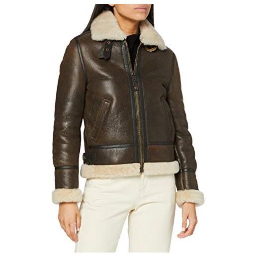 Schott NYC lcw1257 giacca, marrone (braun (dark brown), xs donna