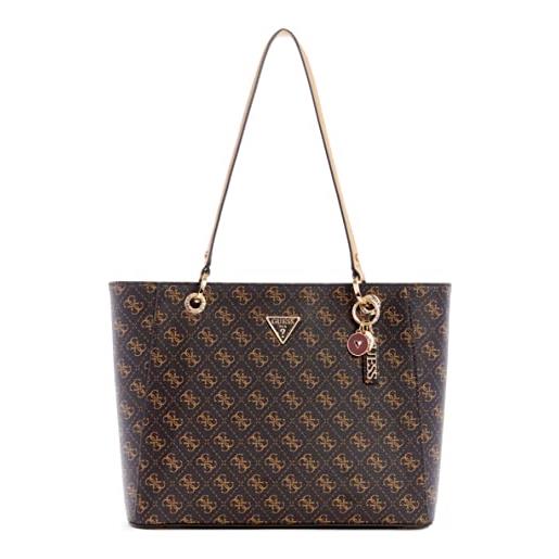 Guess noelle noel tote, borsa donna, brown, unica