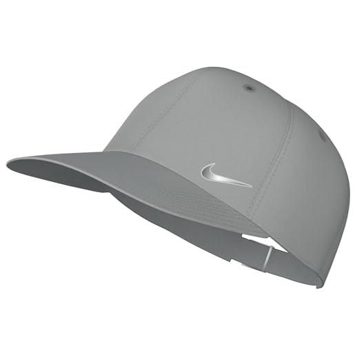 Nike fb5372-077 dri-fit club cappellino unisex adulto lt smoke grey/metallic silver taglia l/xl
