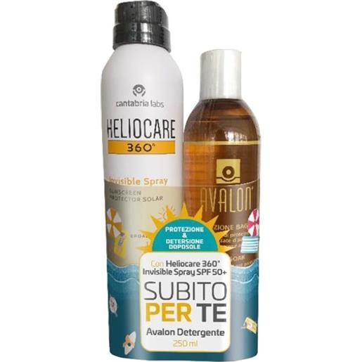 Heliocare invisible spray spf50+ 200 ml + avalon detergentefluido 250 ml