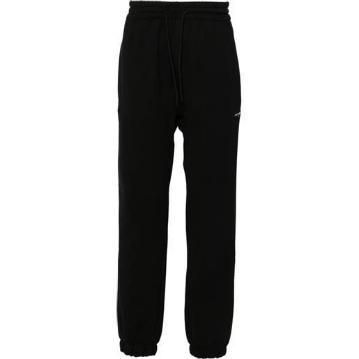 MSGM pantaloni sportivi con ricamo - nero