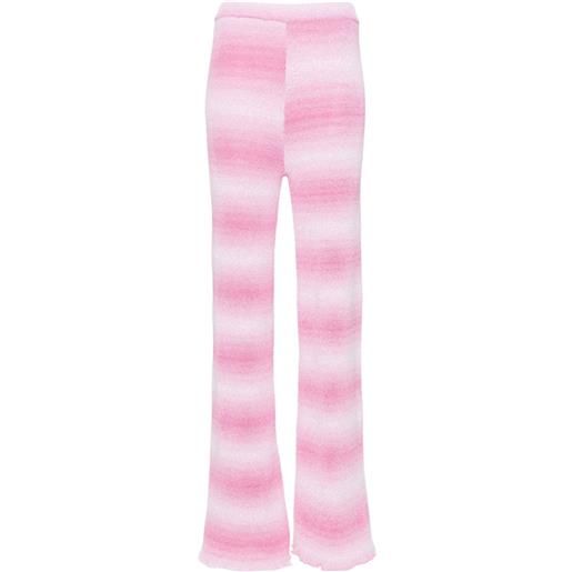 MSGM pantaloni svasati effetto sfumato - rosa