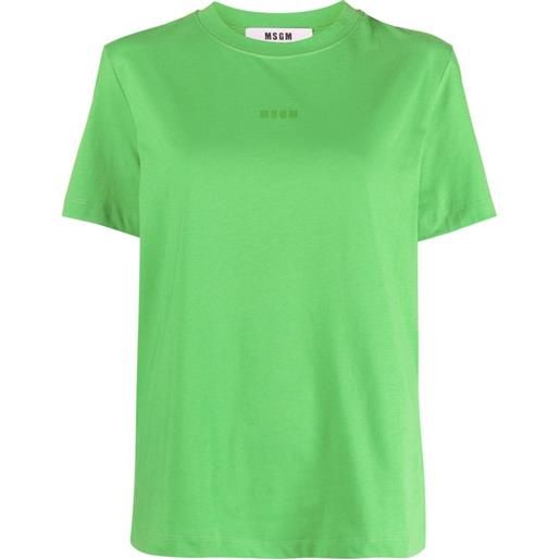MSGM t-shirt girocollo con stampa - verde