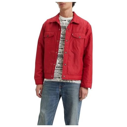 Levi's relaxed fit padded truck, giacca uomo, rhythmic red, xl