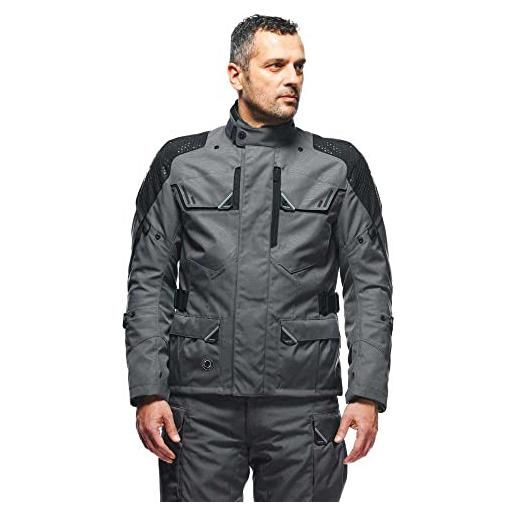 Dainese - ladakh 3l d-dry jacket, giacca moto touring impermeabile, protezioni su spalle e gomiti, 4 stagioni, giacca da moto per uomo, iron-gate/nero, 44