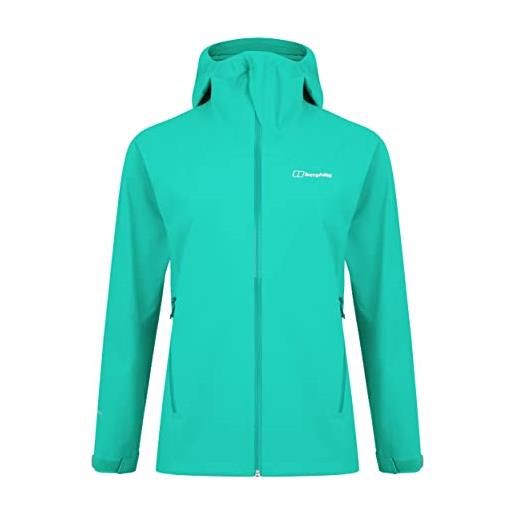 Berghaus mehan - giacca impermeabile da donna con visiera, donna, giacca a vento, 4a001076e2218, smeraldo, 18