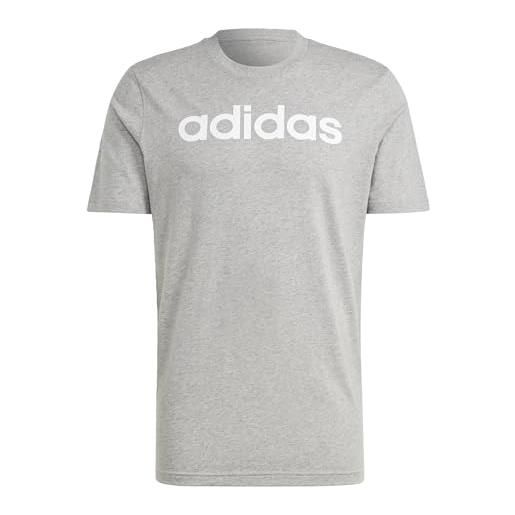 adidas ic9277 m lin sj t t-shirt uomo medium grey heather taglia 4xt3