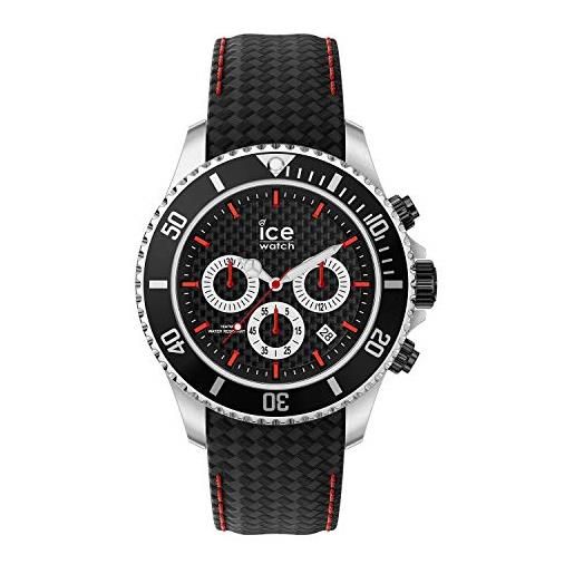 Ice-watch - ice steel black racing chrono - orologio nero da uomocon cinturino in pelle - chrono - 017669 (large)