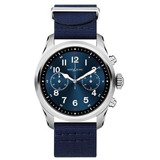 Montblanc smartwatches fashion da uomo 119561, blu, striscia