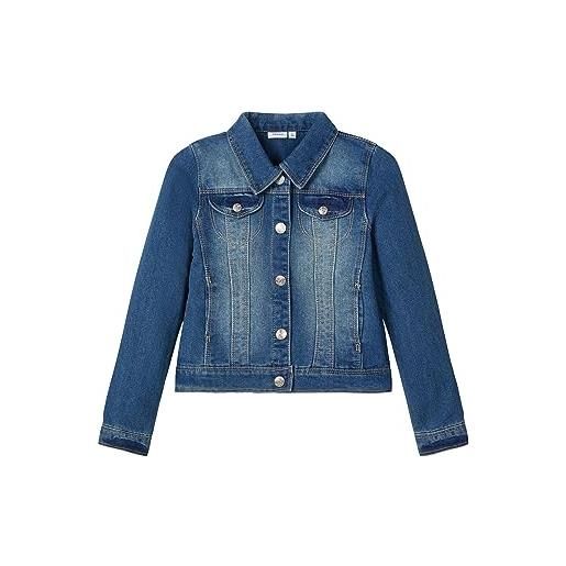 Name it nkfstar dnm jacket 2210-sr noos, giacca bambine e ragazze, blu (medium blue denim), 140