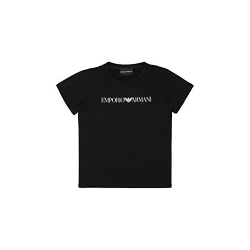 Emporio Armani t-shirt in jersey pima con logo colore: nero taglia: 14 anni
