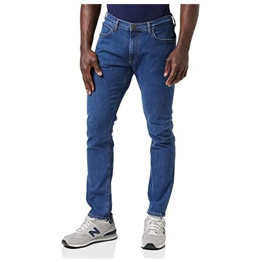 Lee luke jeans, blu (mid stone wash), 38w / 32l uomo