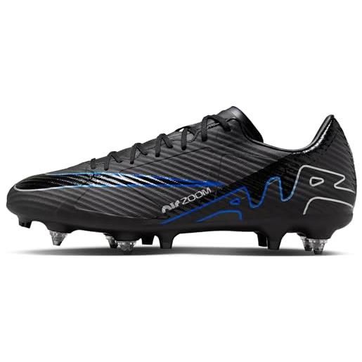 Nike zoom vapor 15 academy sg-pro, scarpe da calcio uomo, black/chrome-hyper royal, 47.5 eu