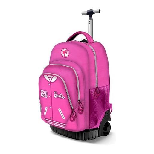 Barbie varsity-zaino trolley gts fan, rosa, 32 x 47 cm, capacità 39 l
